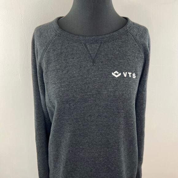 MARINE LAYER Black Top Fleece Lined Round Neck Raglan Sleeve Classic Sz Large L - Picture 3 of 9